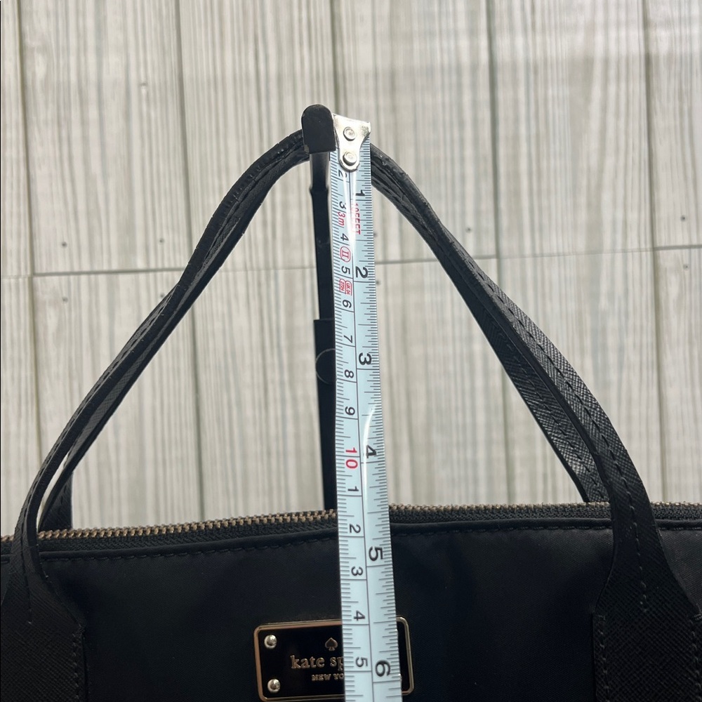 Kate Spade Black Nylon Laptop Bag Tote Shoulder Bag Work Travel Briefcase - Picture 7 of 12